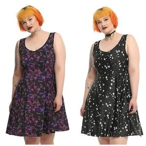 Hot Topic Galaxy Reversible Fit & Flare Dress